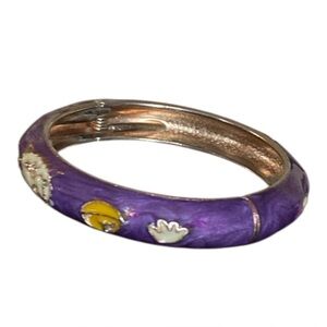 Purple and Silver Women's Bangle